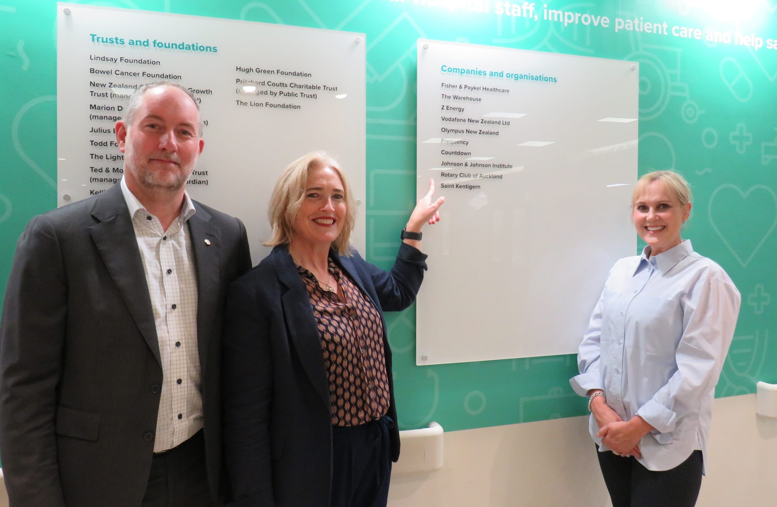 Rotary Club of Auckland at Auckland Hospital Foundation recognition wall